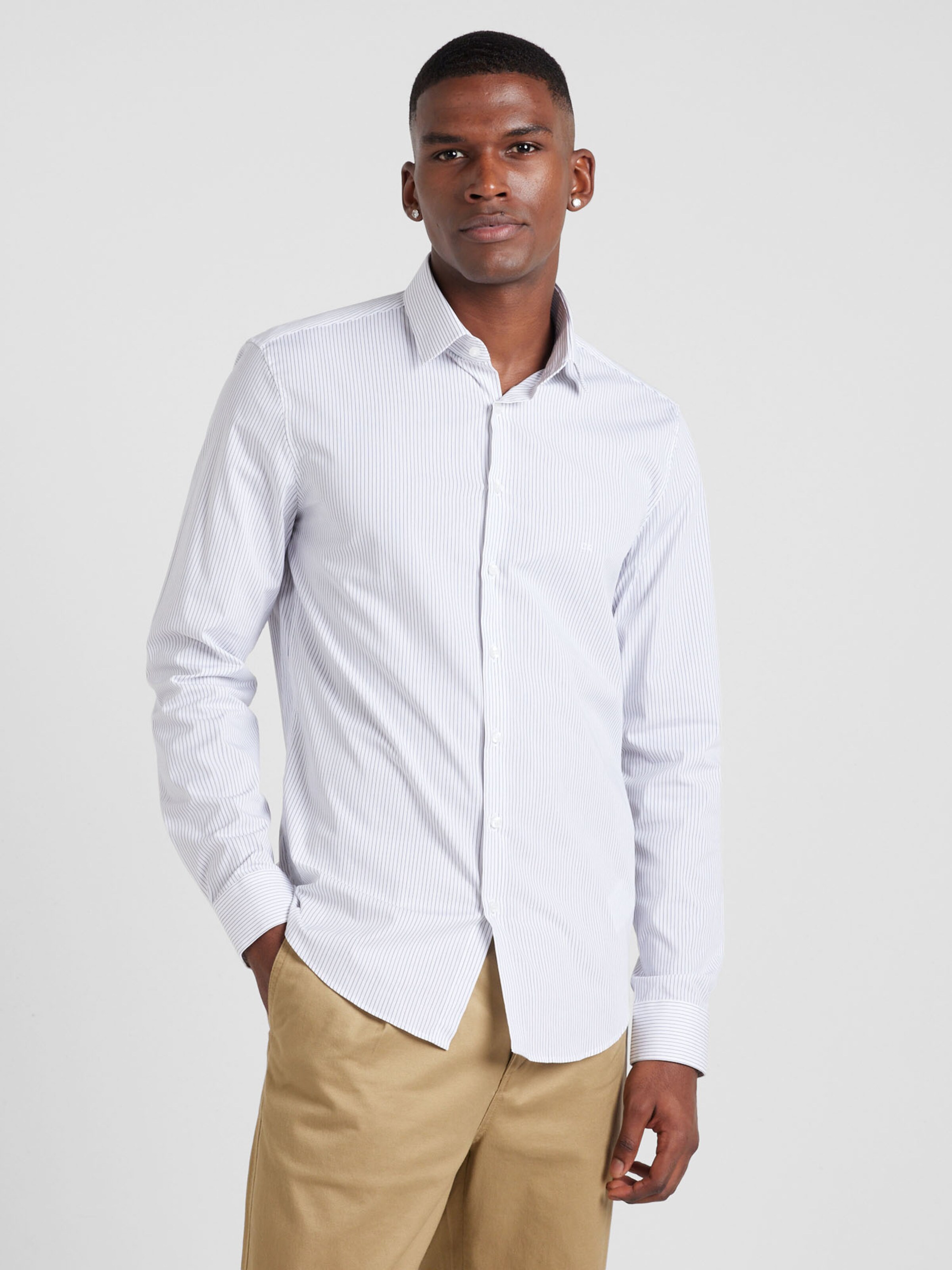 Coupe slim Chemise Calvin Klein en Bleu ABOUT YOU