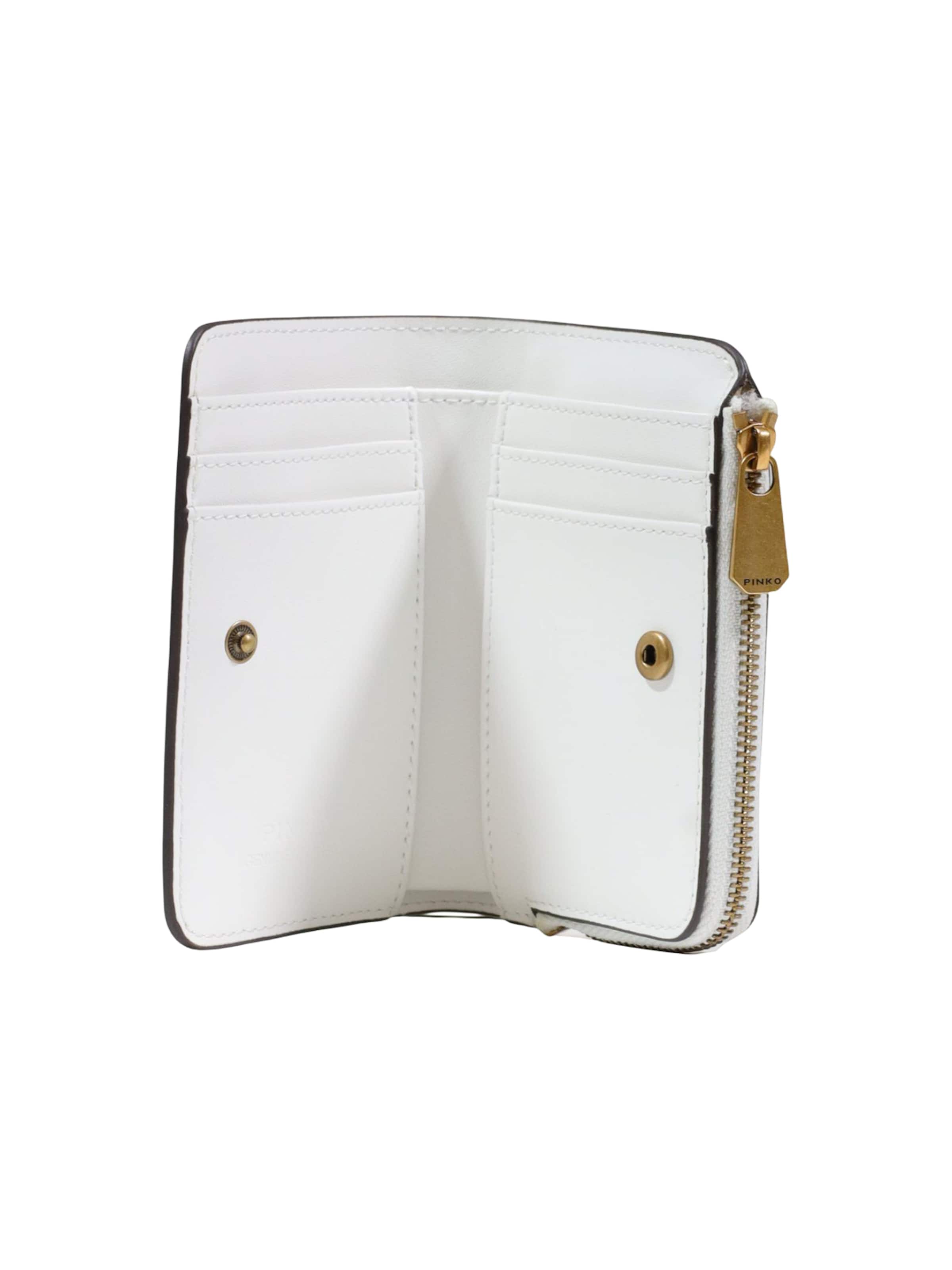 PINKO - Cartera 'MINI WALLET VITELLO SETA 106206 A0F1' en blanco