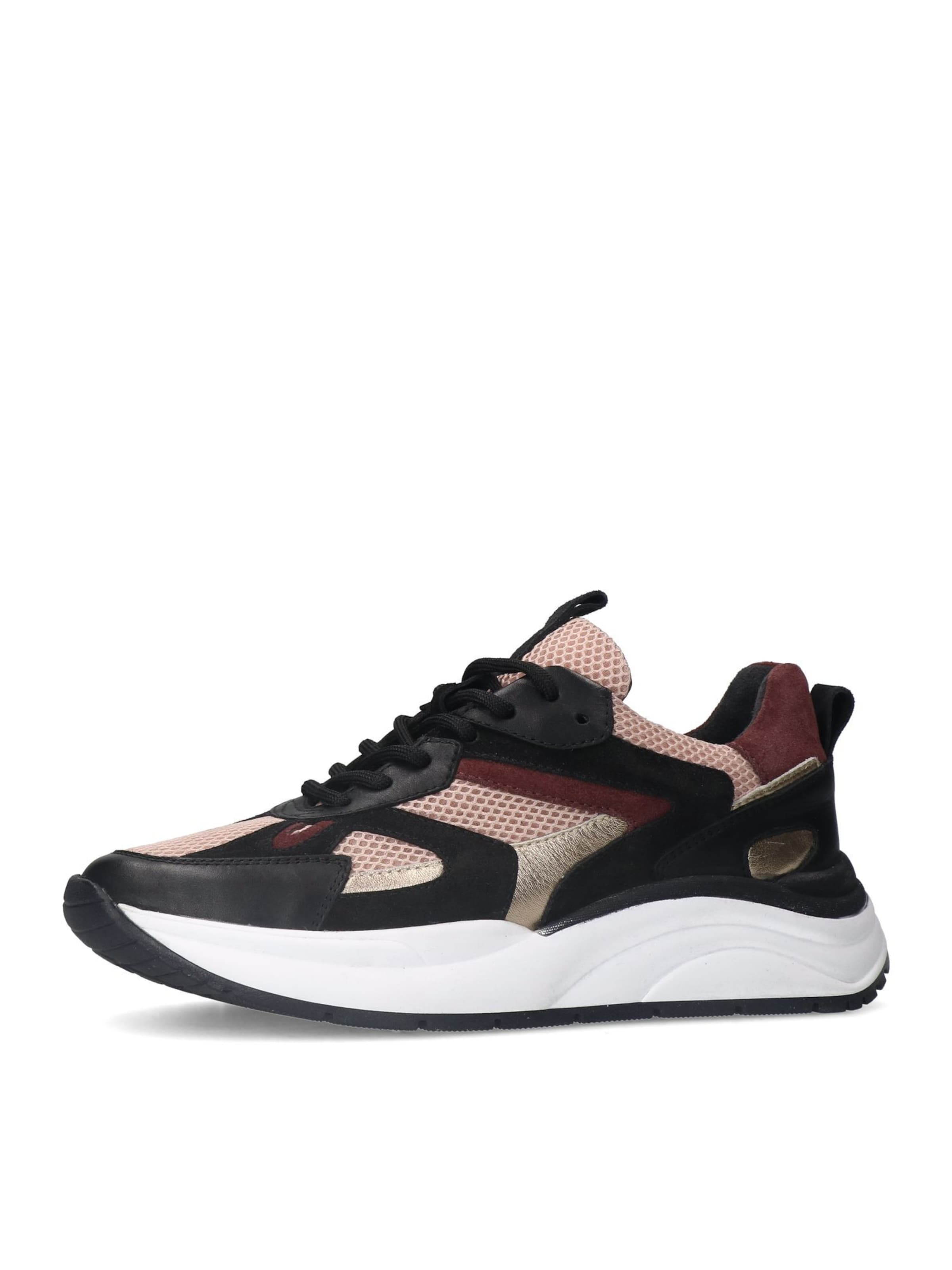 MANFIELD Sneaker in gold / rosa / weinrot / schwarz, Produktansicht