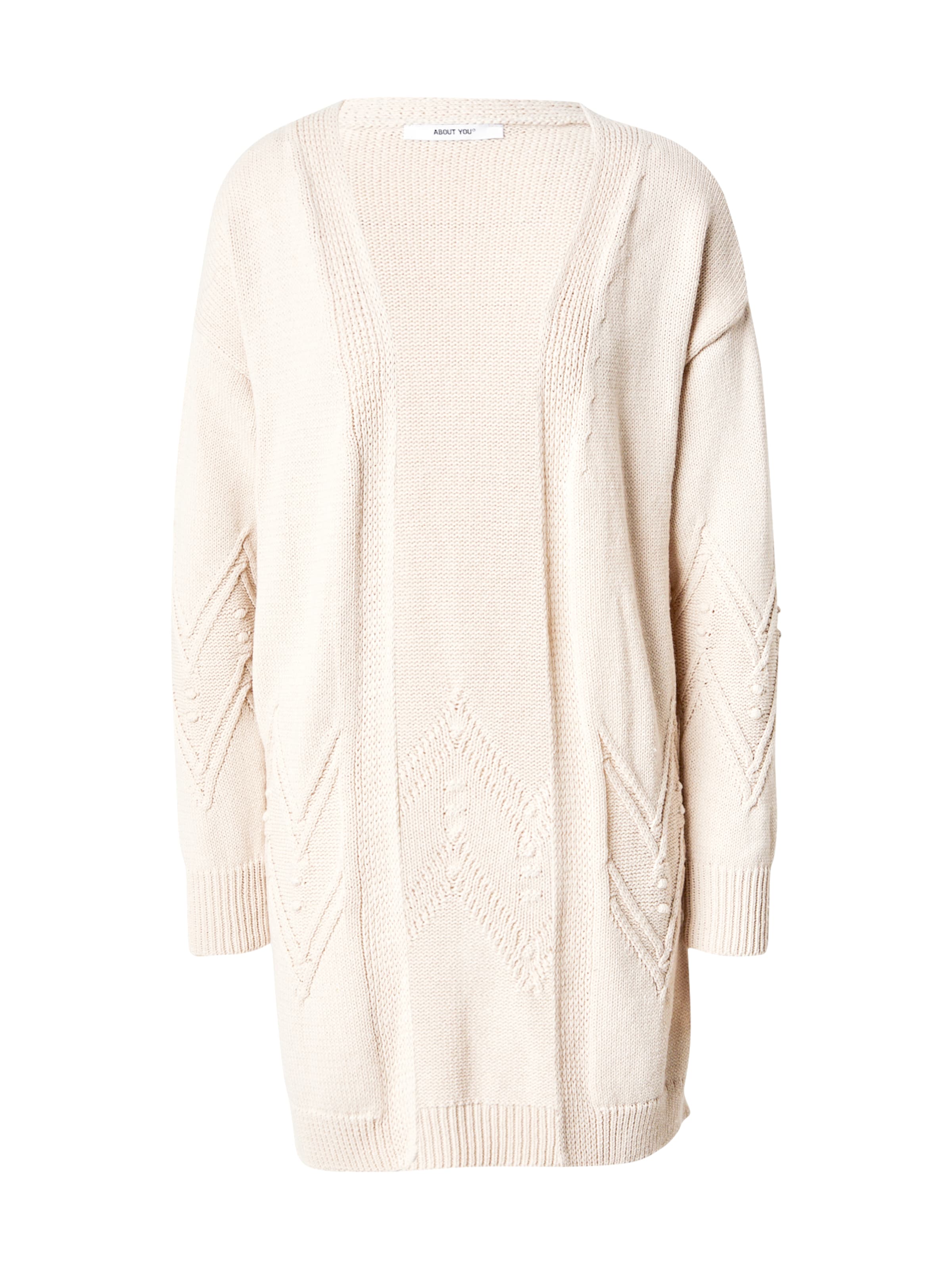 ABOUT YOU Вязаная кофта 'Delphine' в Белый: спереди