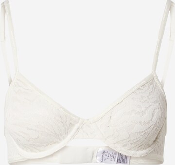 Invisible Soutien-gorge Calvin Klein Underwear en blanc : devant