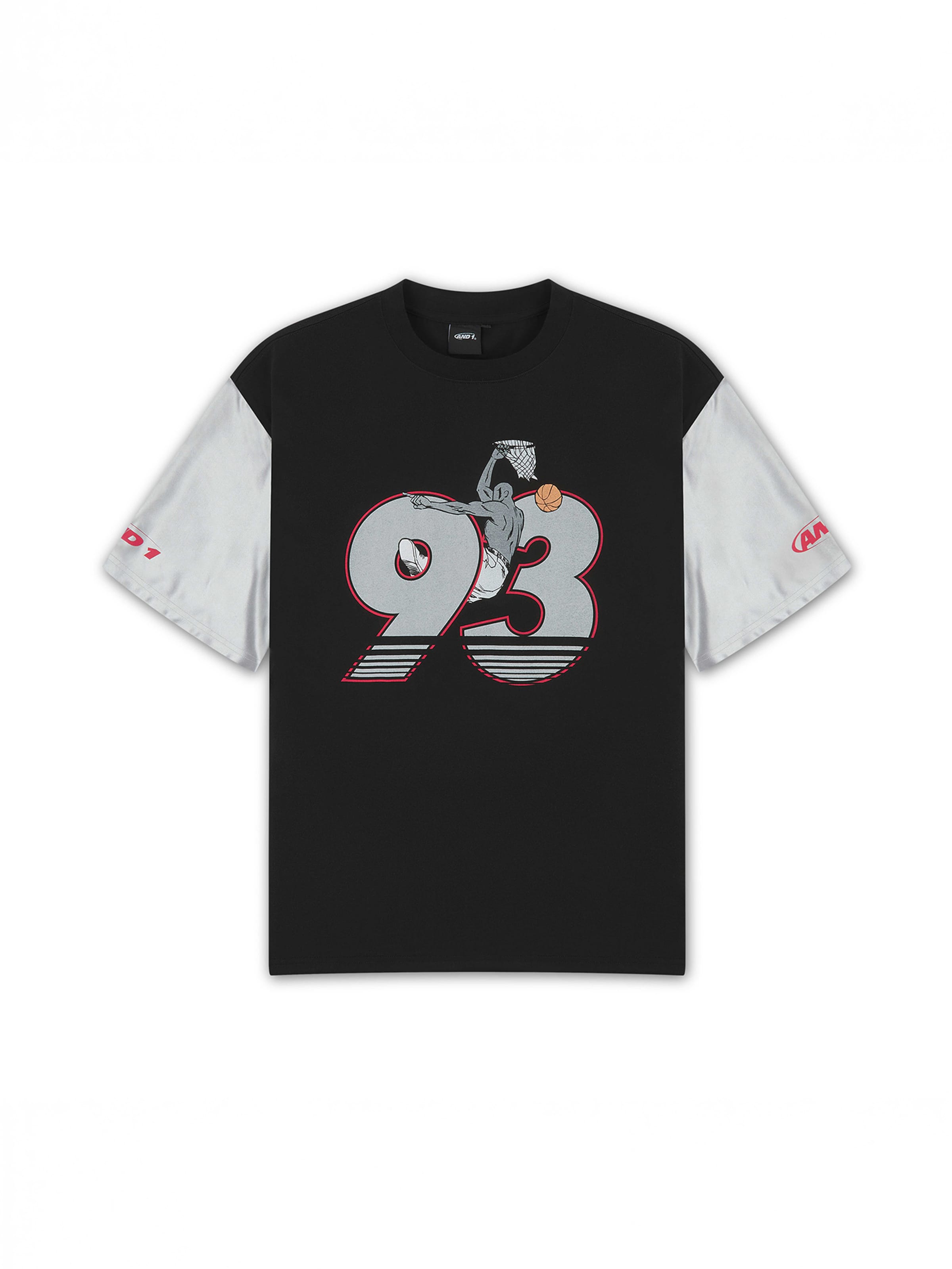 AND1 T-Shirt in Schwarz: Vorderseite