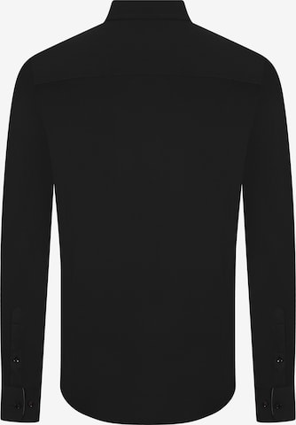 DENIM CULTURE Slim fit Koszula 'Austin' w kolorze czarny
