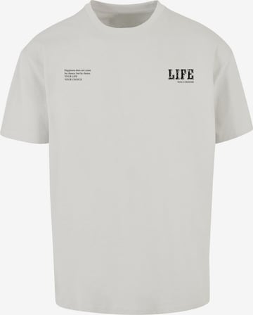 Merchcode T-Shirt 'Life' in Grau: Vorderseite