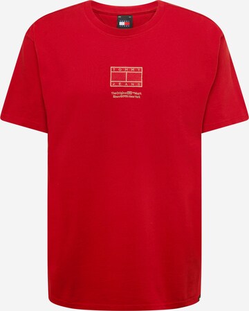 T-Shirt Tommy Jeans en rouge : devant