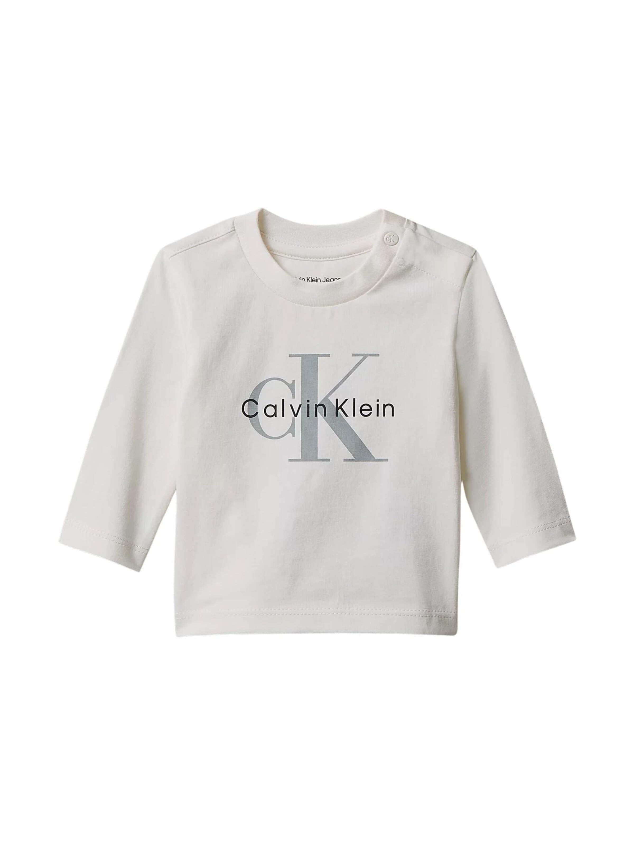 Calvin Klein Kids Koszulka w kolorze szary: przód