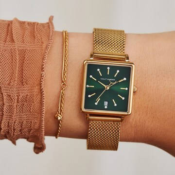 Violet Hamden Uhr in Gold: Vorderseite