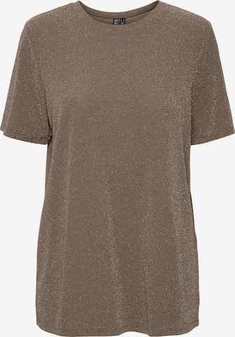 PIECES Oversize t-shirt 'Lina' i brun: framsida