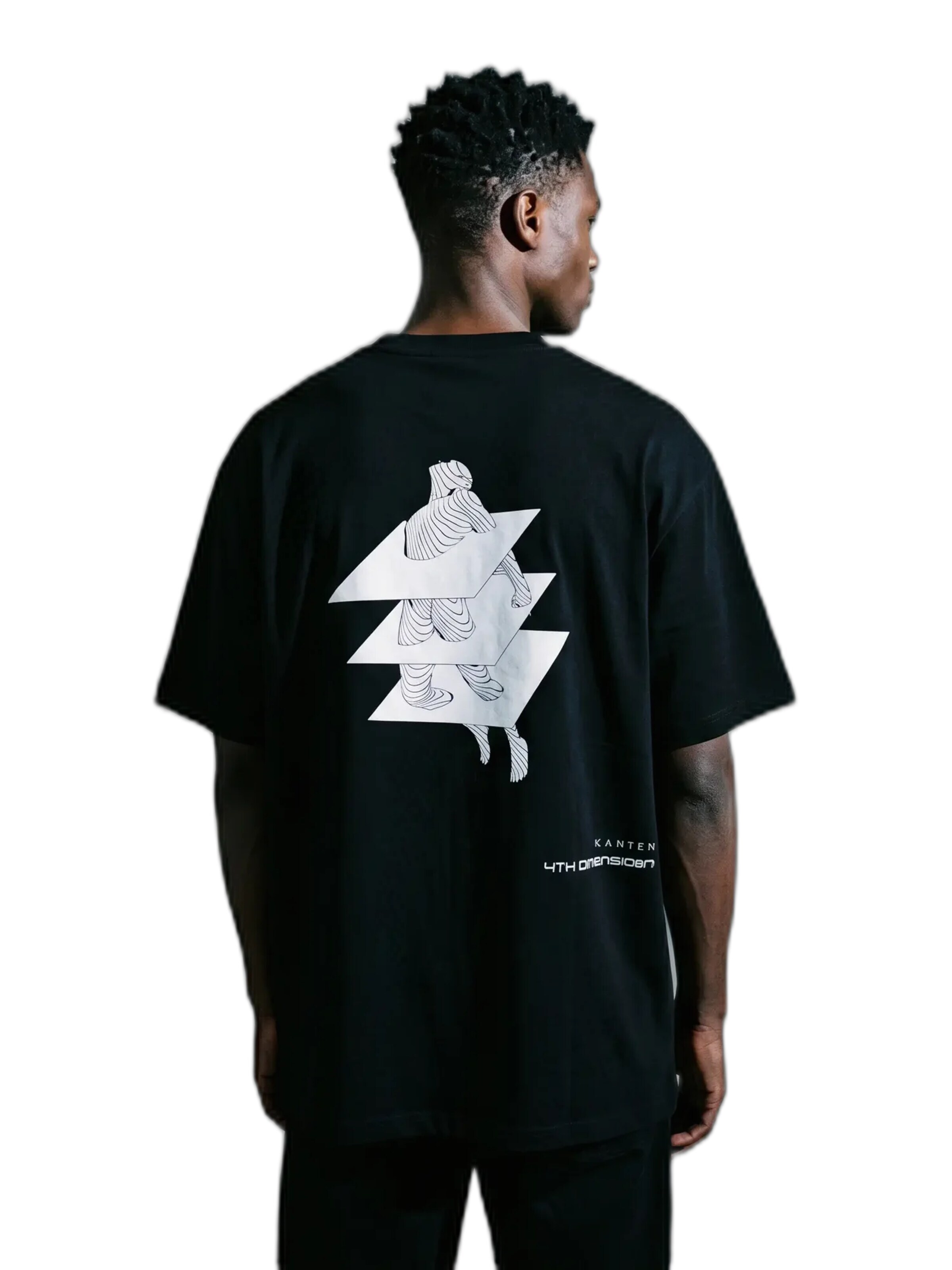Kanten Shirt 'T-Shirt 4th Dimension' in White: front