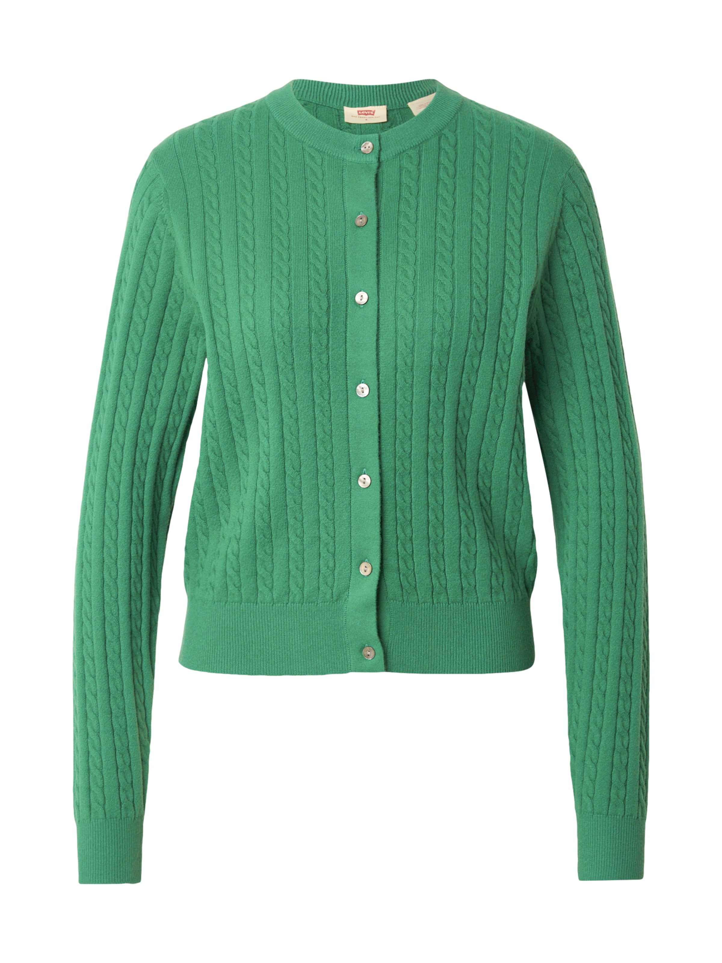 LEVI'S ® Gebreid vest in Groen: voorkant
