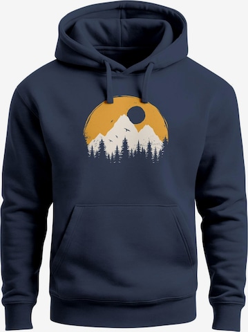Neverless Sweatshirt 'Mountain Sun' in Blau: Vorderseite