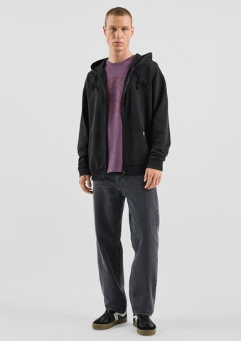 QS Ζακέτα φούτερ σε μαύρο