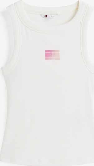 Tommy Jeans Top u roza / puder roza / bijela, Pregled proizvoda