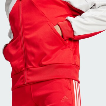ADIDAS SPORTSWEAR Athletic Zip-Up Hoodie 'Tiro' in Red