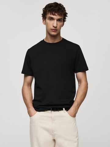 MANGO MAN Shirt 'CHERLO' in Zwart: voorkant