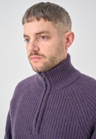 Cleptomanicx Pullover 'Ribber Troyer' in Lila
