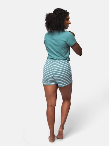 greenjama Short Pajama Set 'Jersey' in Green