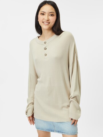 Karo Kauer Sweater in Beige: front