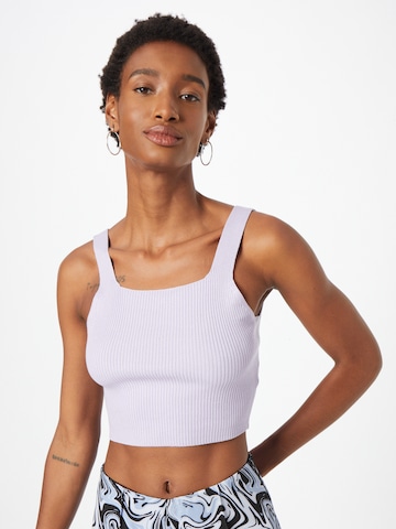 Urban Classics Knitted Top in Purple: front