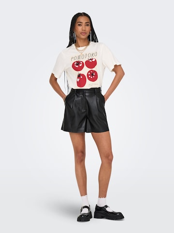 ONLY Loosefit Παντελόνι πλισέ 'ONLSaramy' σε μαύρο