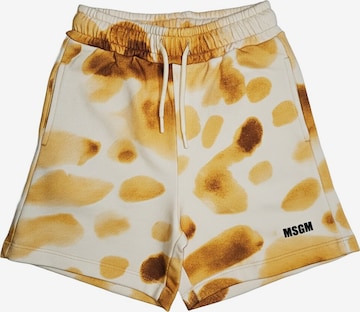 MSGM Regular Hose 'Bermuda felpa crema per bambino' in Beige: Vorderseite