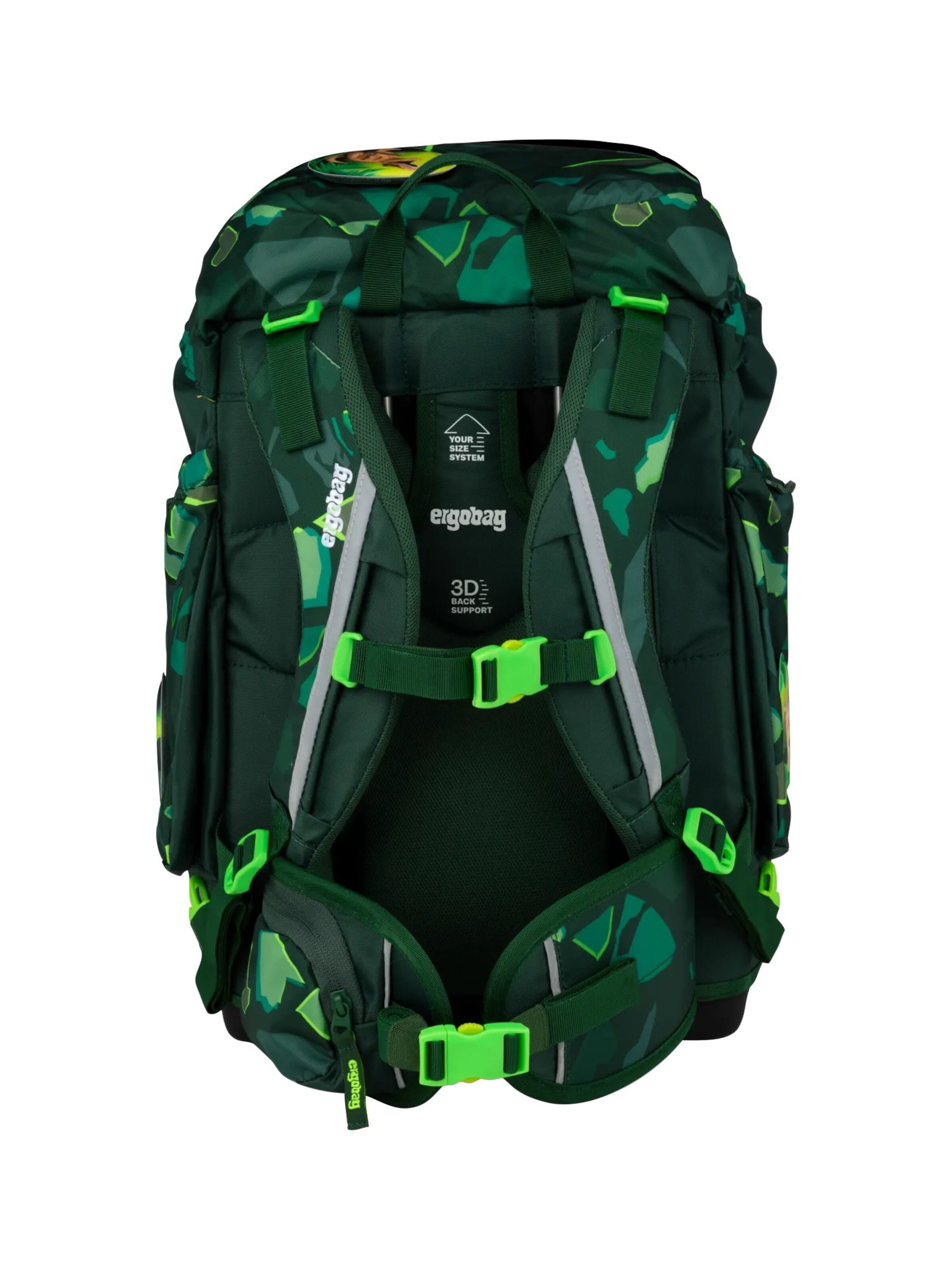 ergobag Backpack 'Schulranzen-Set maxi Set' in Green