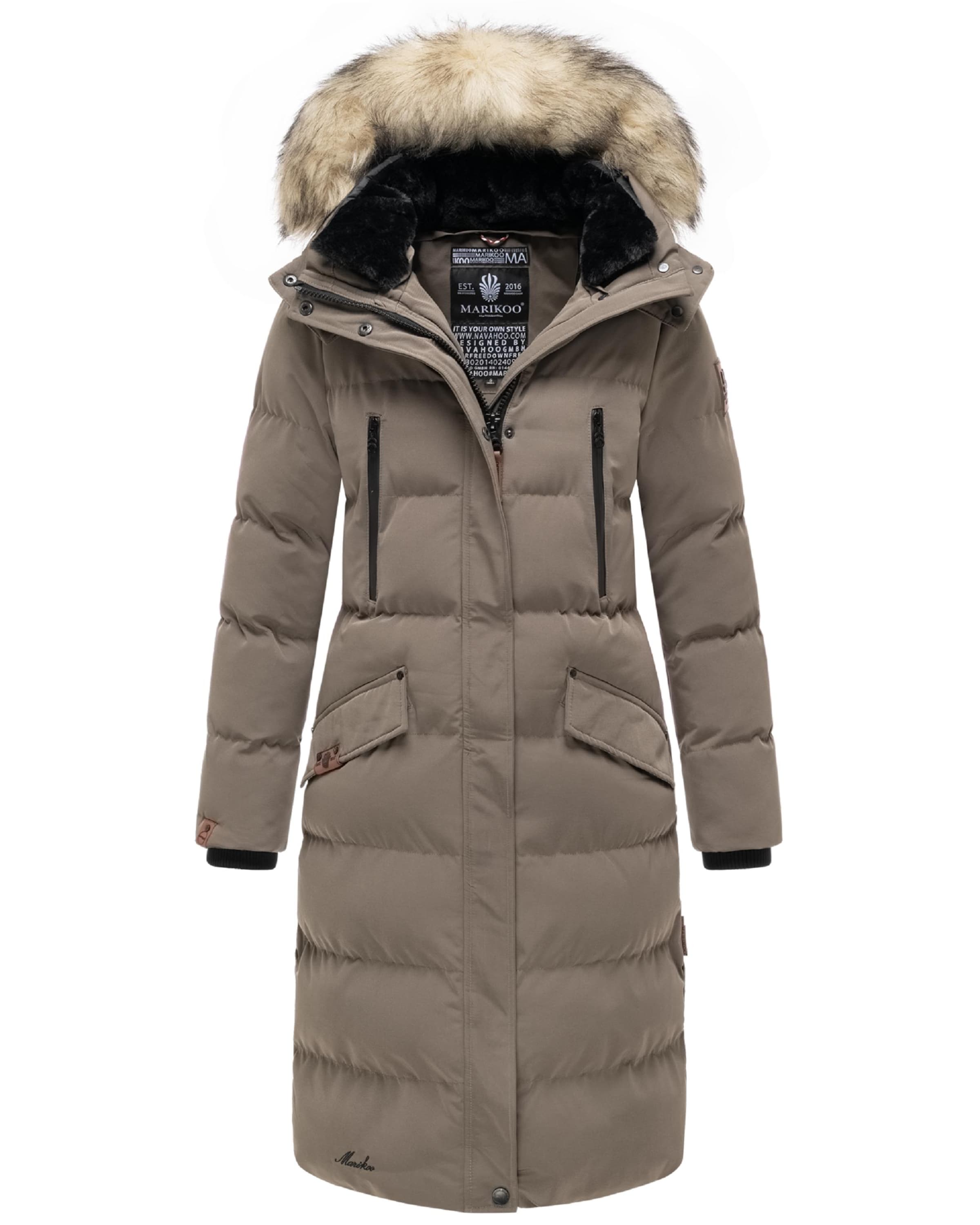 Cappotto invernale 'Schneesternchen' di MARIKOO in marrone: frontale