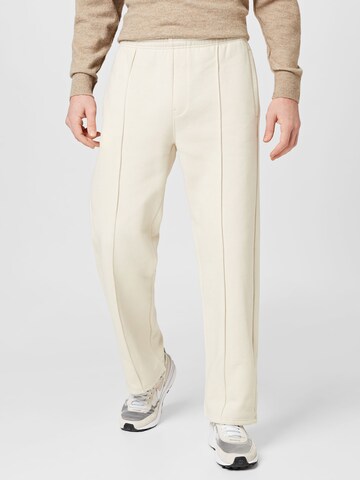 WEEKDAY Loose fit Pants in Beige: front