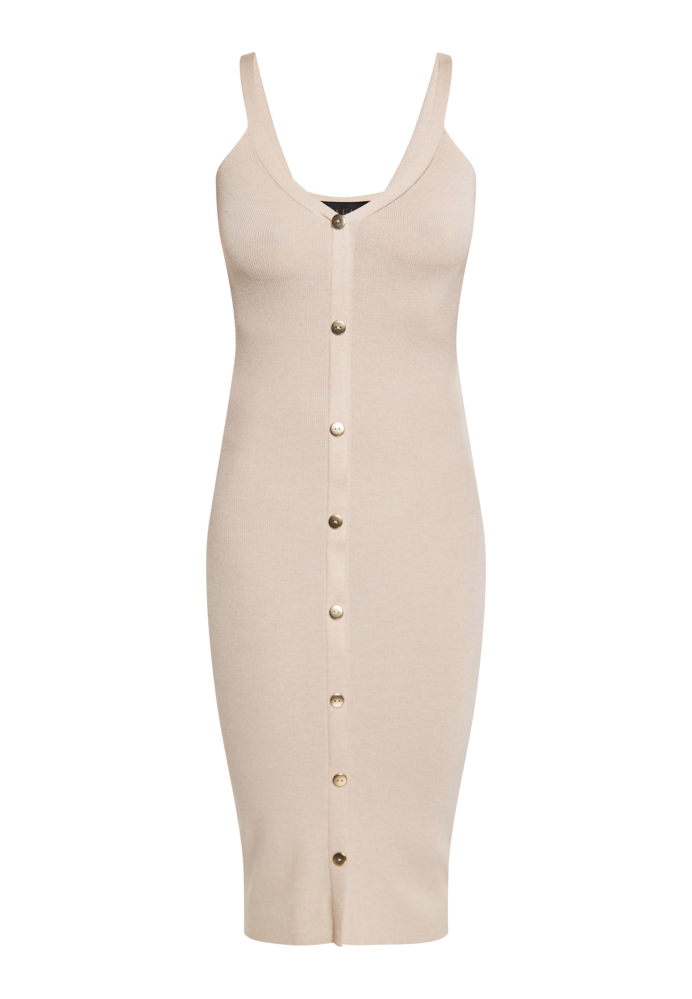 Rochie tricotat de la NAEMI pe bej: față