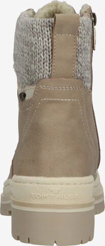 Bottines à lacets TOM TAILOR en beige