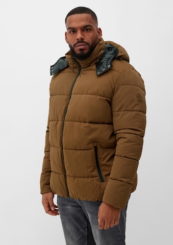 s.Oliver Men Big Sizes Winter Jacket in Brown: front