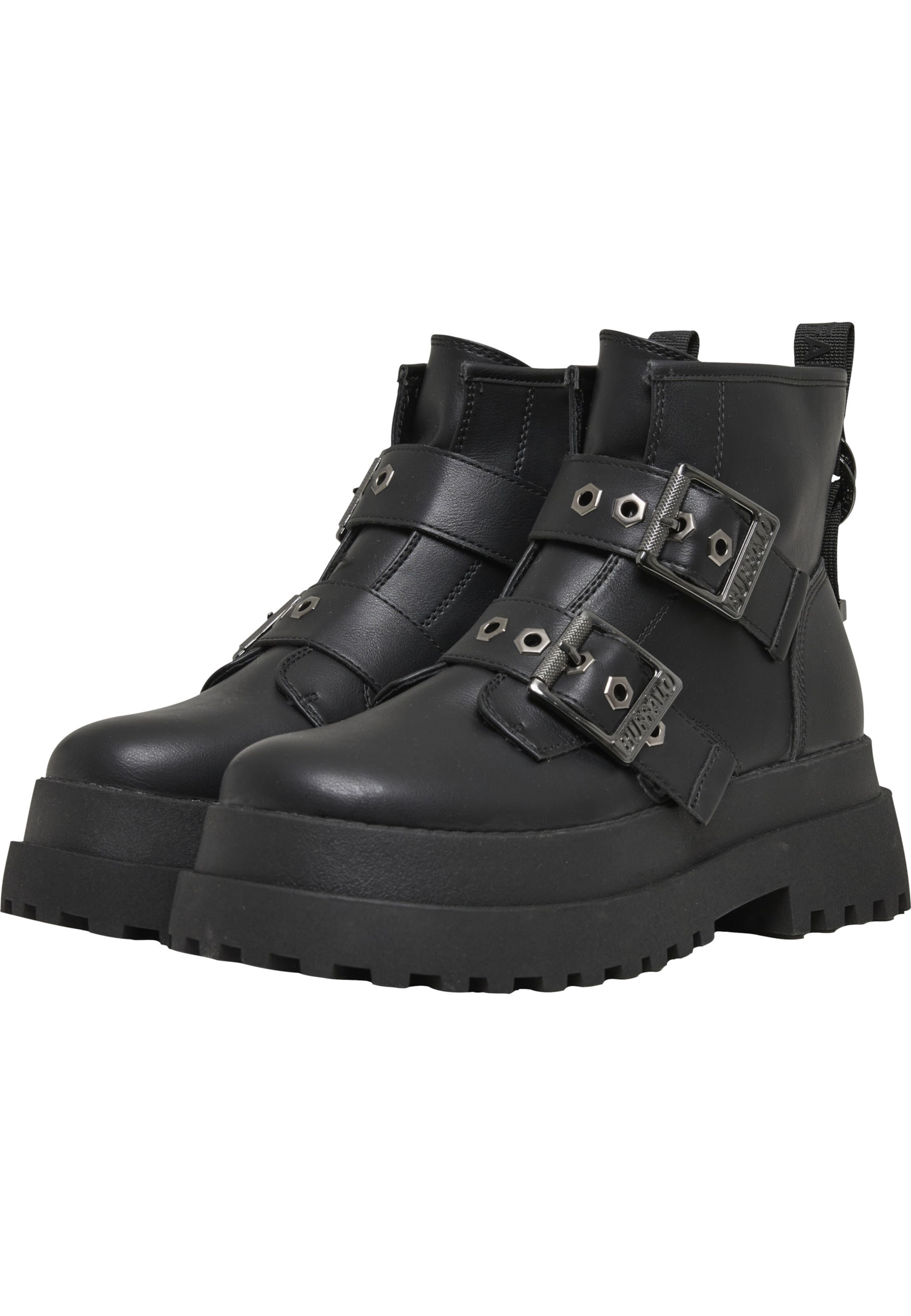 BUFFALO Boots 'Pluto' in Zwart