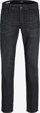 JACK & JONES Slimfit Jeans 'Tim' in Zwart: voorkant