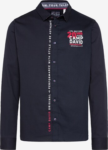 Coupe regular Chemise CAMP DAVID en bleu : devant