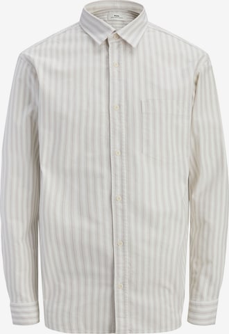 JACK & JONES Button Up Shirt 'RDDLESNER' in Beige: front