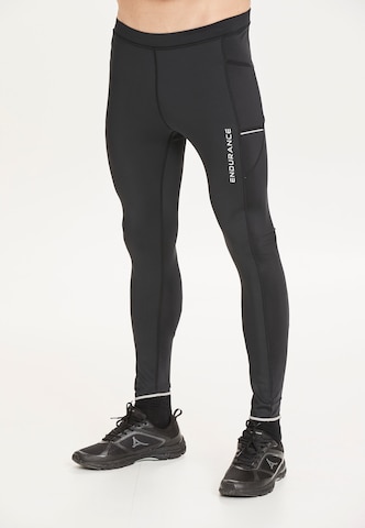 ENDURANCE Skinny Workout Pants 'Energy' in Black: front