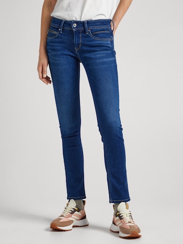 Coupe slim Jean 'Brooke' Pepe Jeans en bleu : devant