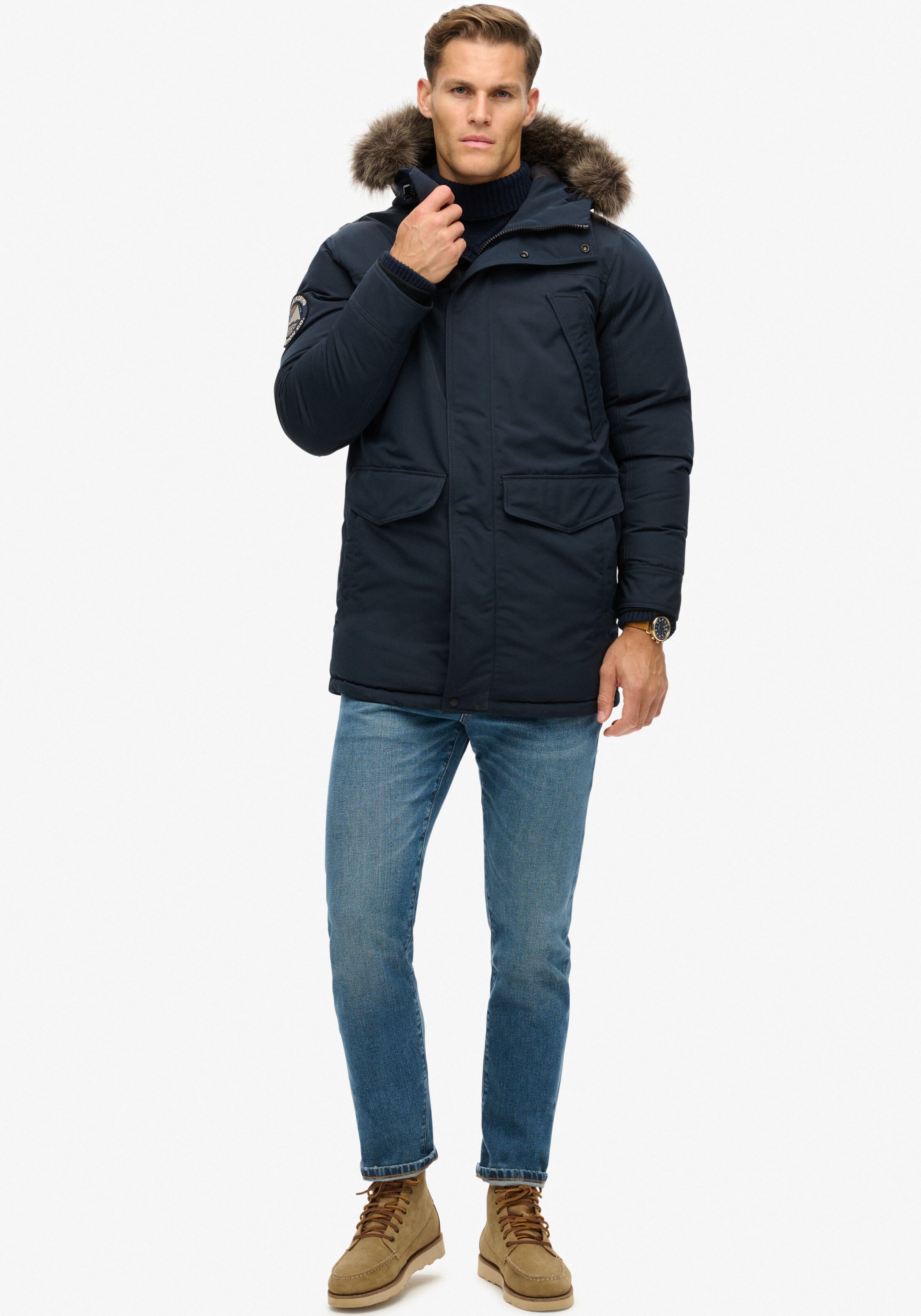 Superdry & Co Winterparka 'Everest' in Bruin