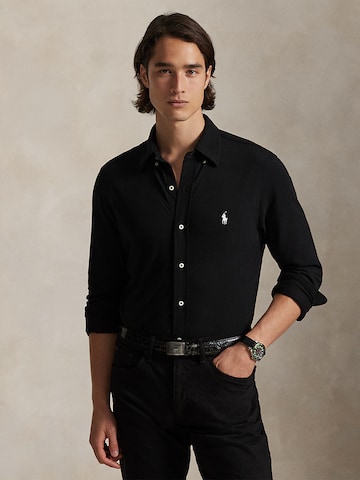 Polo Ralph Lauren Klasický střih Košile – černá: přední strana