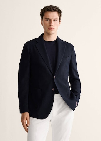 MANGO MAN Slim fit Suit Jacket 'Azure' in Blue: front