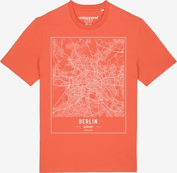 Watapparel Shirt ' City maps Berlin Landkarte ' in Orange: front