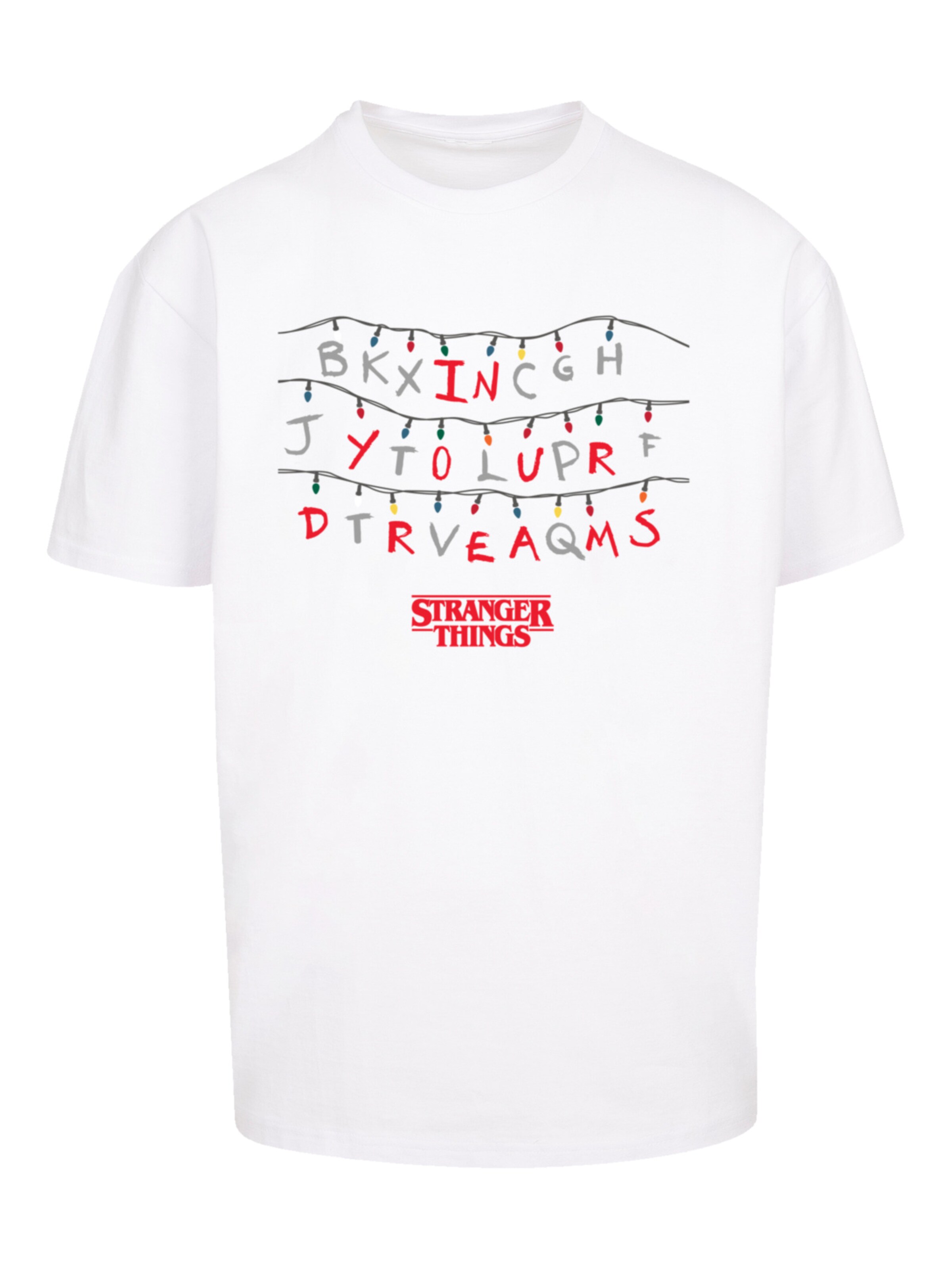 F4NT4STIC T-Shirt 'Stranger Things In Your Dreams Netflix TV Series' in Weiß: Vorderseite