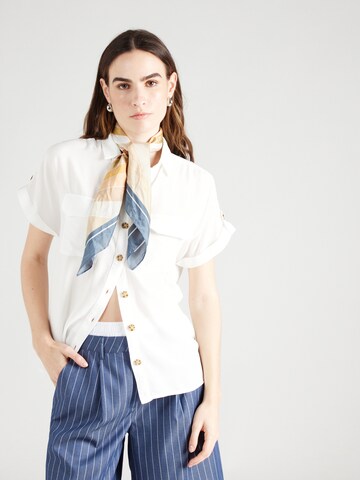 VERO MODA Blouse 'BUMPY' in Wit: voorkant