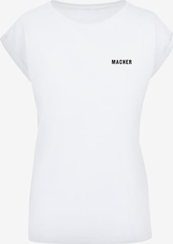 T-shirt 'Macher' F4NT4STIC en blanc : devant