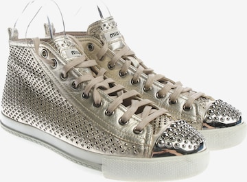 Miu Miu Turnschuhe / Sneaker 38,5 in Silber: Vorderseite