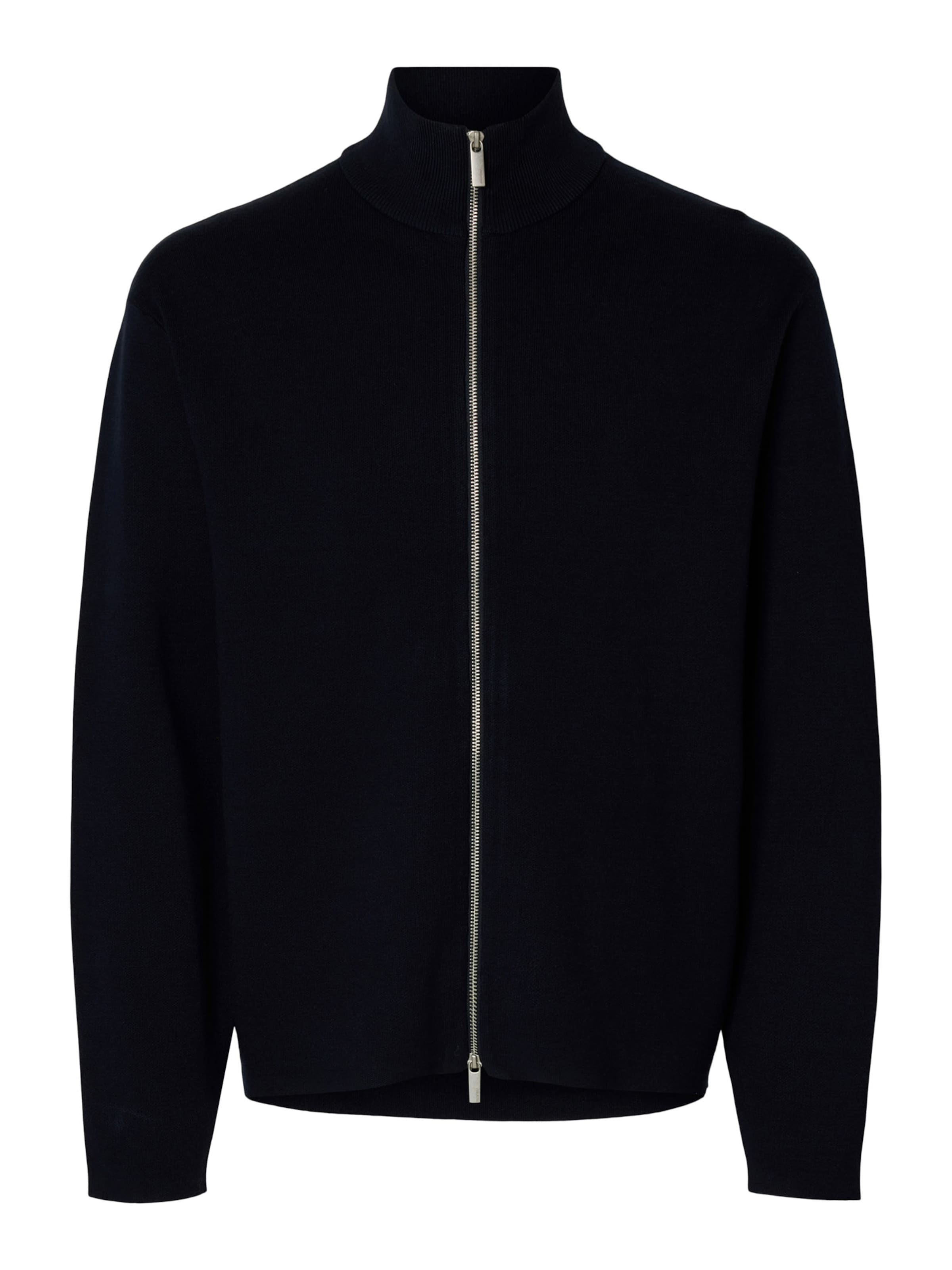 SELECTED Strickjacke 'SLHTeller' in Blau: Vorderseite