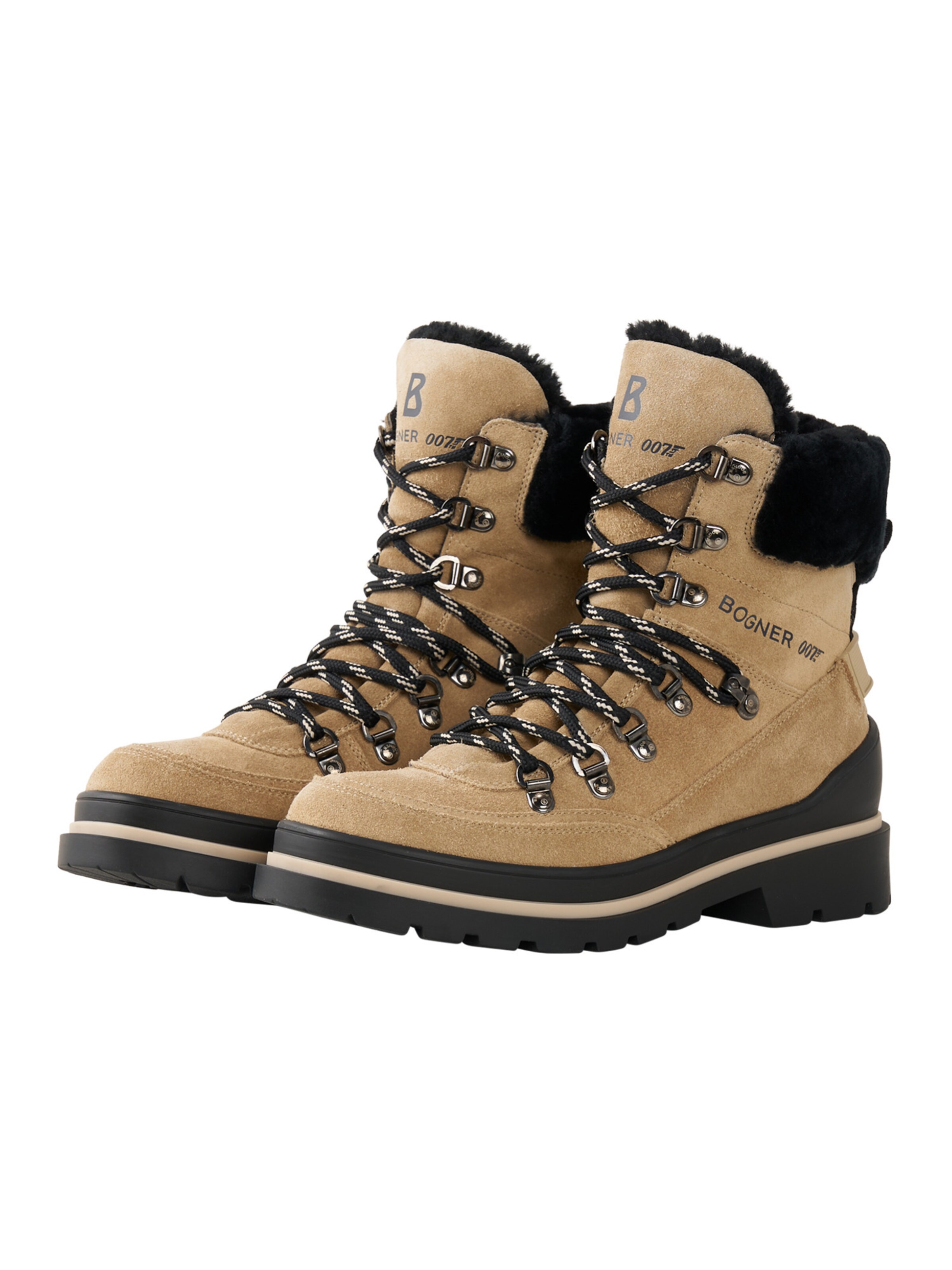 BOGNER Schnürstiefel in Beige
