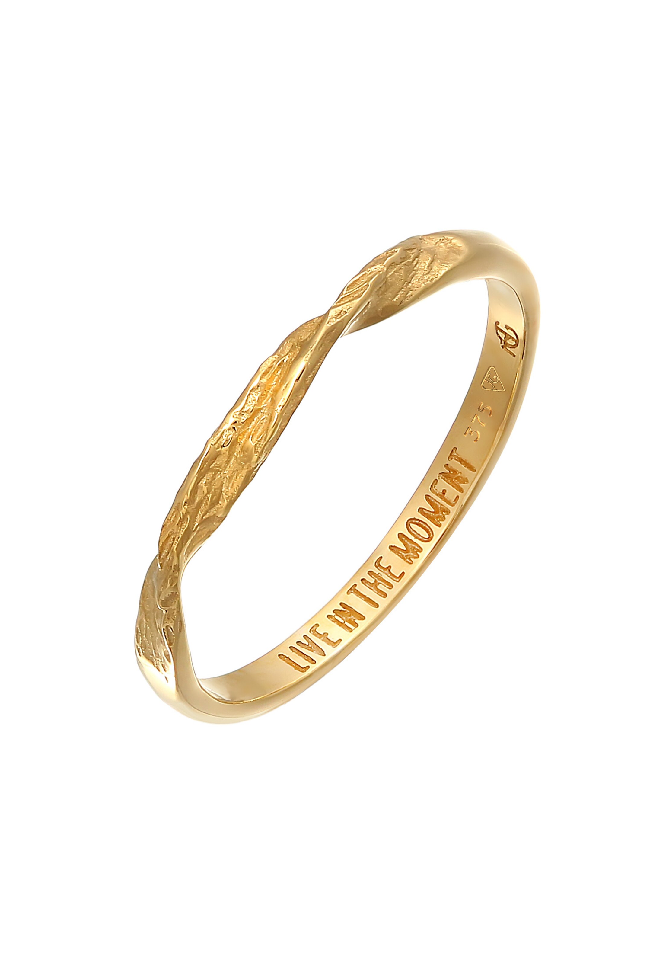 Haze&Glory Ring 'Live in the Moment' in Gold: front