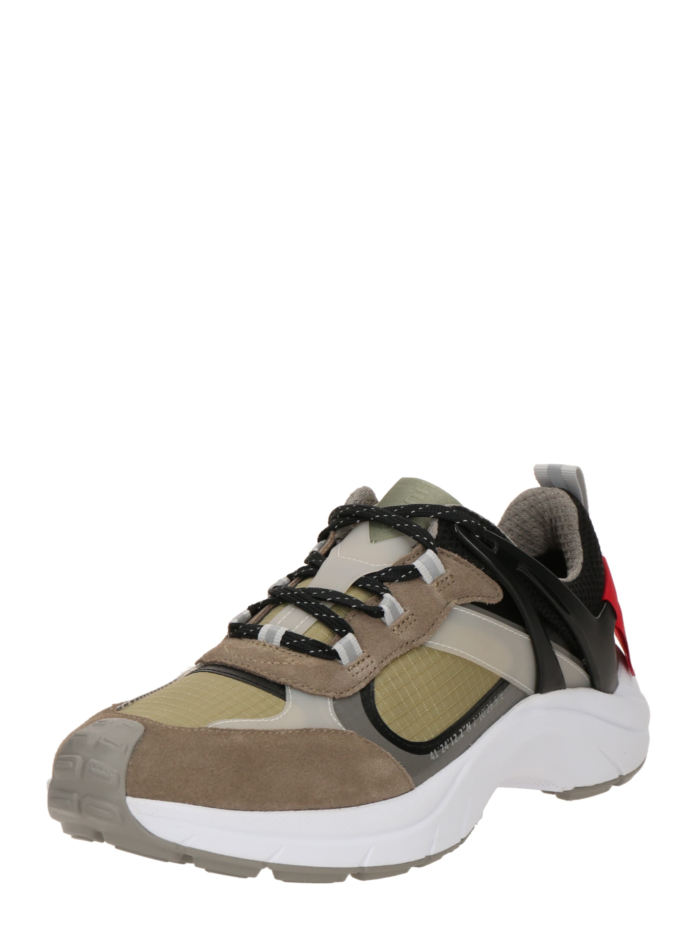 HUGO Σνίκερ χαμηλό 'GO2_Merp' σε πράσινο: μπροστά