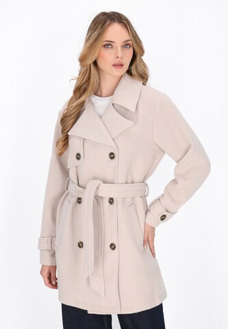 Manteau mi-saison DreiMaster Vintage en blanc : devant